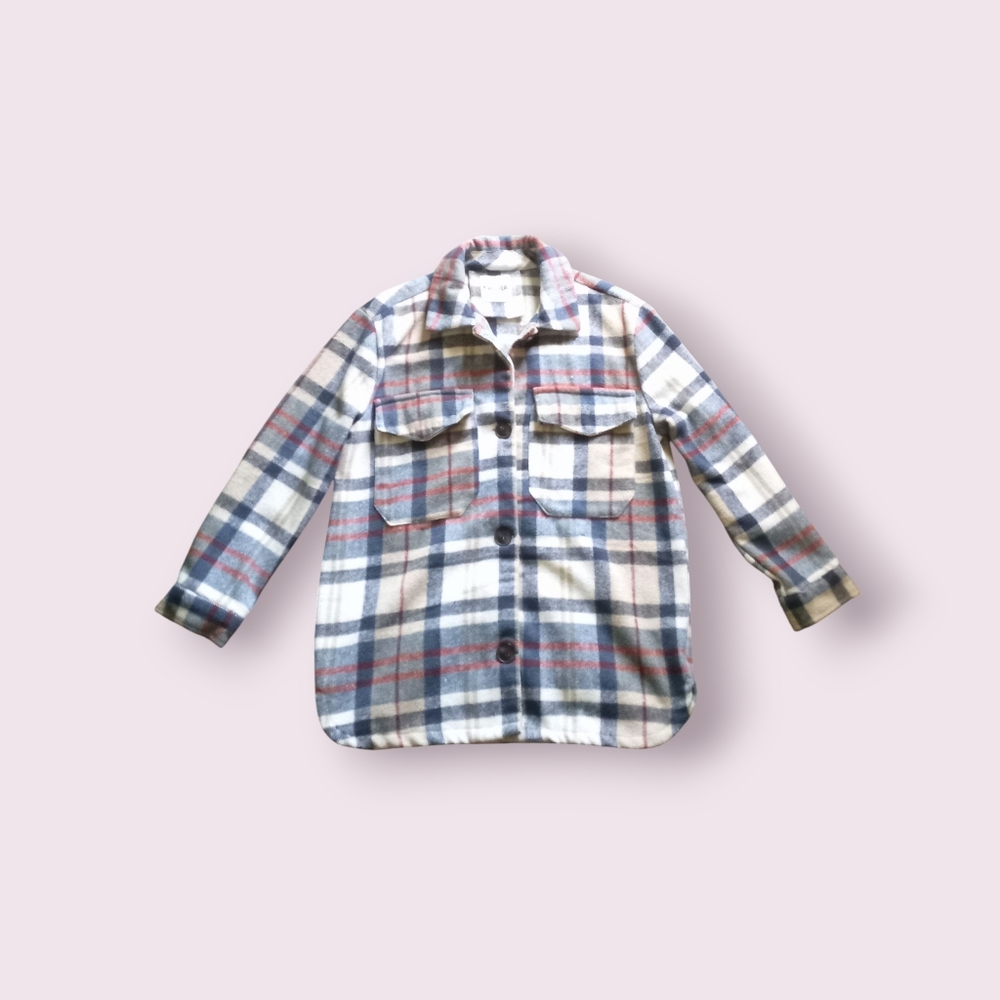Miss Selfie plaid Button shirt heavy